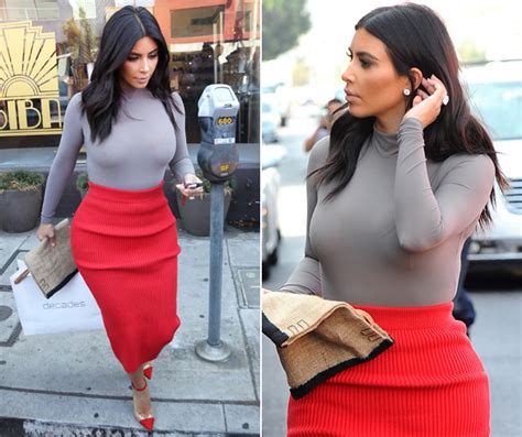 Kim Kardashian Sexes Up The Cosy Knitted Skirt Look