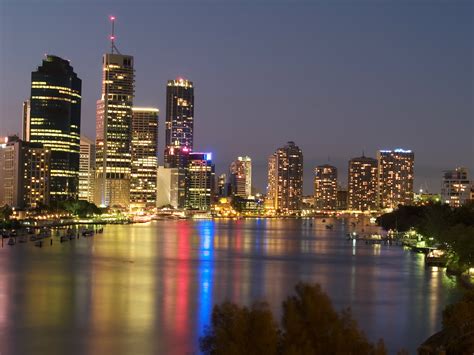 Cityscape Photography Of High Rise Buildings During Nighttime Brisbane