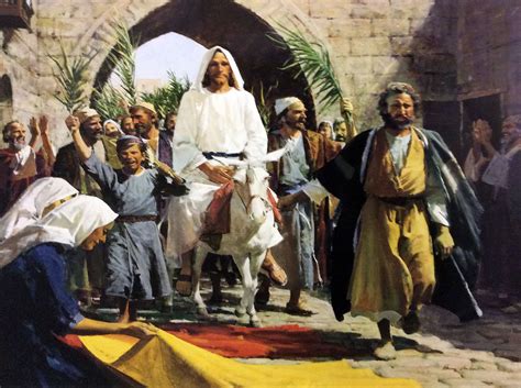 Jesus Triumphal Entry Into Jerusalem Palm Sunday Triumphal Entry