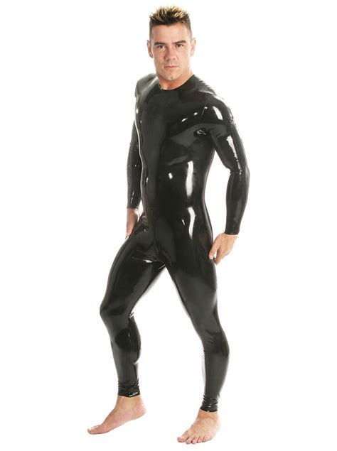Neck Entry Latex Catsuit With Crotch Zip Skin Two Uk