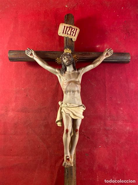 Cristo Crucificado Con Cruz De Madera Comprar Crucifijos Antiguos En