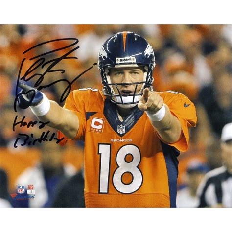 Peyton Manning Denver Broncos Autographed 8 X 10 Photograph With
