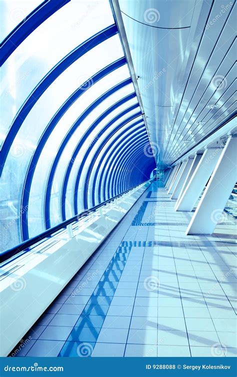 Glass Corridor In Modern Business Centre Stock Photo Image Of Design