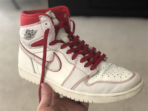 Retro Jordan 1s With Red Laces Rsneakers