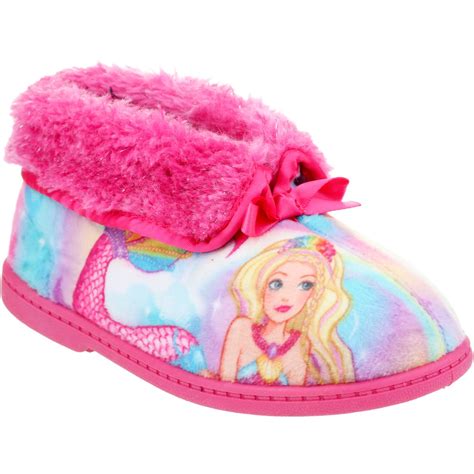 Barbie Infant Girls Slippers Pink Big W