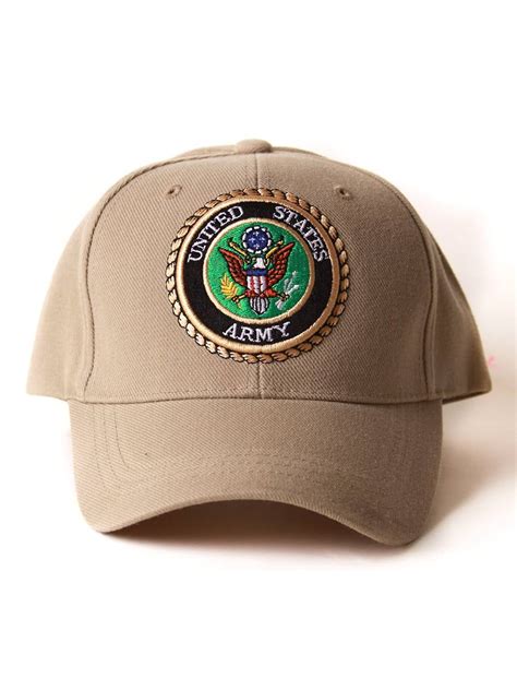 United States Army Insignia Style Military Hat Beige