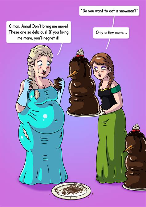 Elsa And Anna Weight Gain Part 15 Commission By Xmasterdavid On