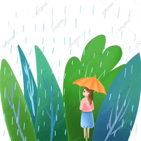 Rainy Days Hd Transparent Girl On Rainy Day Spring Girl Rain Png