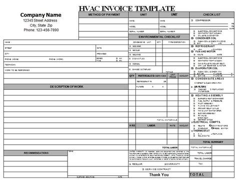 8+ hvac contract templates for services. 19 best HVAC Invoice Templates images on Pinterest | Free stencils, Invoice template and Sample ...