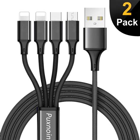 Cell Phone Micro Usb Cable Evistr 3pack 10ft Durable Nylon Braid Cell