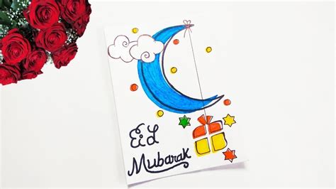 Eid Cards Making Ideas Greeting Card For Eid Mubarak Diy Eid Cards