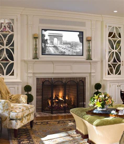 20 Tv Above Fireplace Decorating Ideas Homyhomee