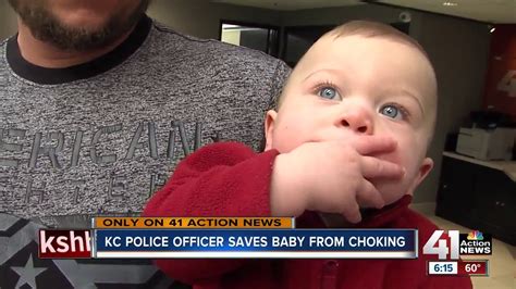 Kc Police Officer Saves Baby From Choking Youtube