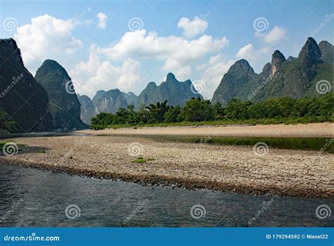Karst Mountains On The Li River In China Stock Photo Image Of Chinese