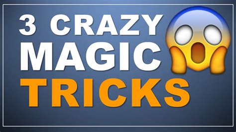 3 Crazy Magic Tricks One Mind Reading Trick Youtube