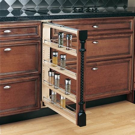 Buy or diy these organizers, so you can find exactly what you're looking for. Base Cabinet Pull Out Spice Rack 3 6 or 9 wide-RV-432-BF-