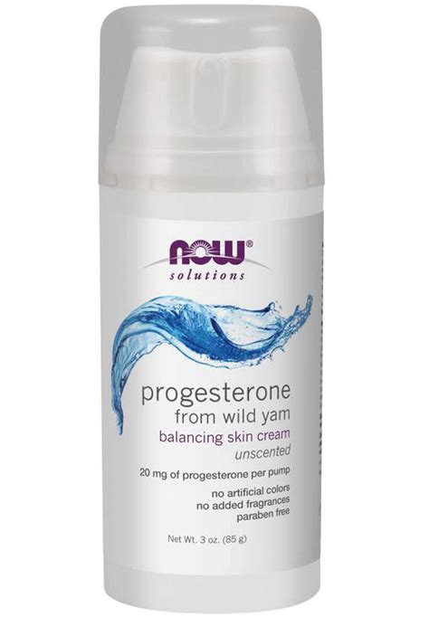 Now Solutions Progesterone From Wild Yam Balancing Skin Cream