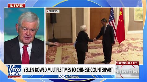 Newt Gingrich Goes Off On Janet Yellens Bow To Chinese Official They