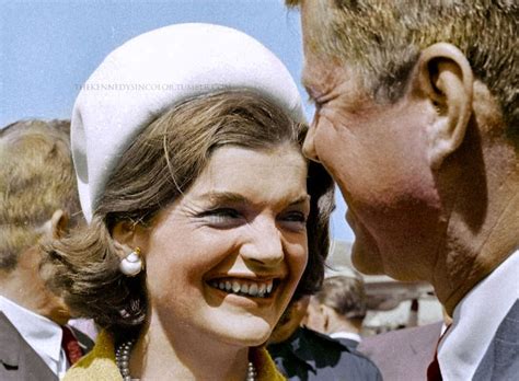 Thekennedysincolor “smiling First Lady Jackie Kennedy And President