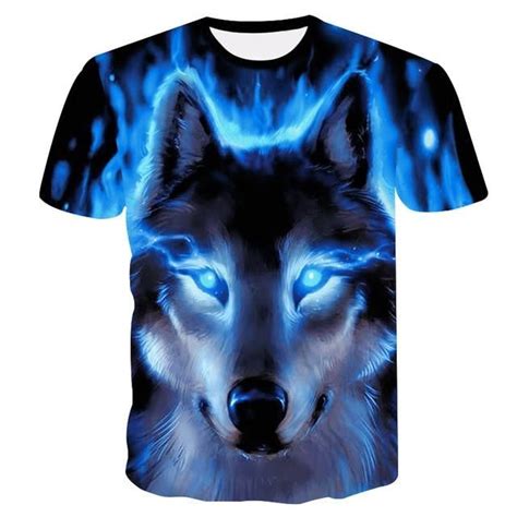 Gamma Wolf Shirt Wolf T Shirt Men Short Sleeve Animal Shirts