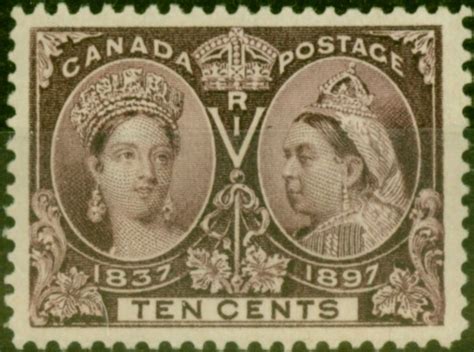Canada 1897 10c Purple Sg131 Fine Mtd Mint Empire Philatelists
