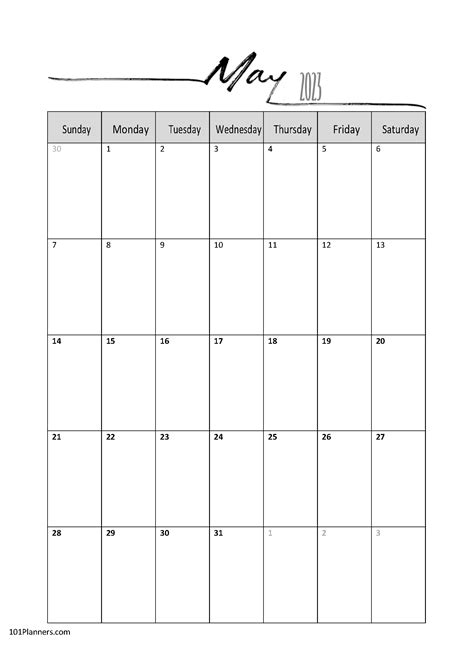 Free Blank Calendar Templates Word Excel Pdf For Any Month
