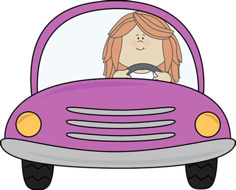 Woman Driving Free Clipart
