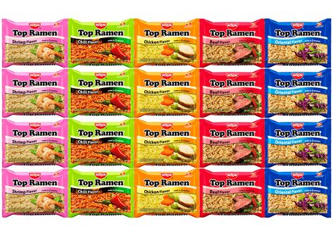 Nissin Instant Ramen Noodles Variety Pack 5 Flavors By Variety Fun 20 Count Ebay