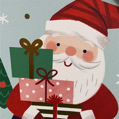 Clementine Paper Inc Holiday Merry Christmas Santa Canvas Poshmark