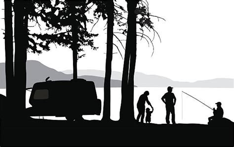 Camping Silhouettes Illustrations Royalty Free Vector Graphics And Clip