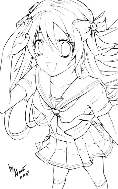 Coloring Pages Of Anime Girls Coloring Pages Kids
