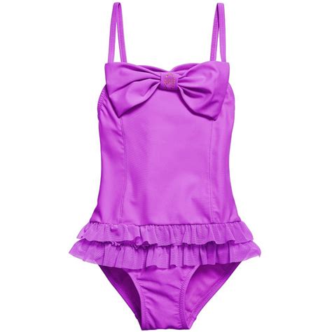 Girls Purple Swimsuit Upf50 Purple Swimsuit Frill Tops Swimsuits