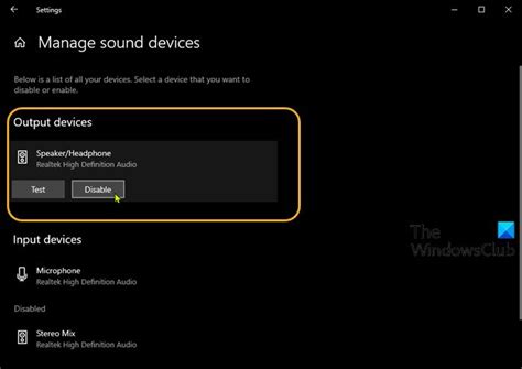 How To Enable Or Disable Sound Output Device In Windows 1110