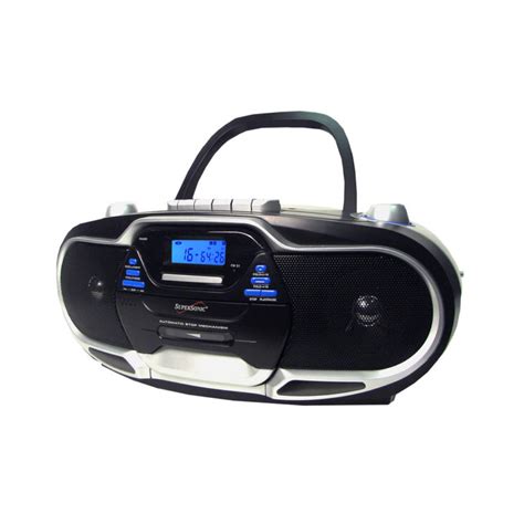 Supersonic Portable Mp3cd Player With Cassette Recorder