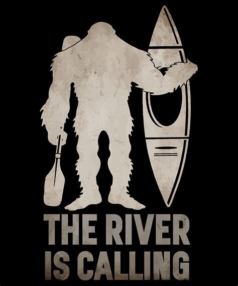 Bigfoot River Kayak Sasquatch Digital Art By Michael S Fine Art America