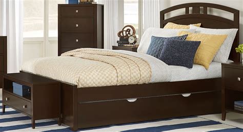 Pulse Chocolate Queen Arch Panel Bed With Trundle 32023nt Ne Kids