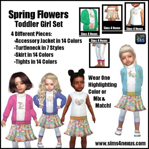 Spring Flowers Toddler Set At Sims 4 Nexus Sims 4 Updates