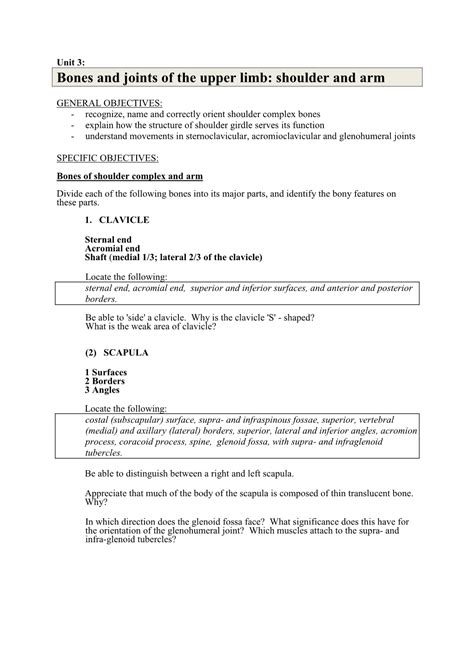Bones And Joints Of The Upper Limb Shoulder And Arm DocsLib