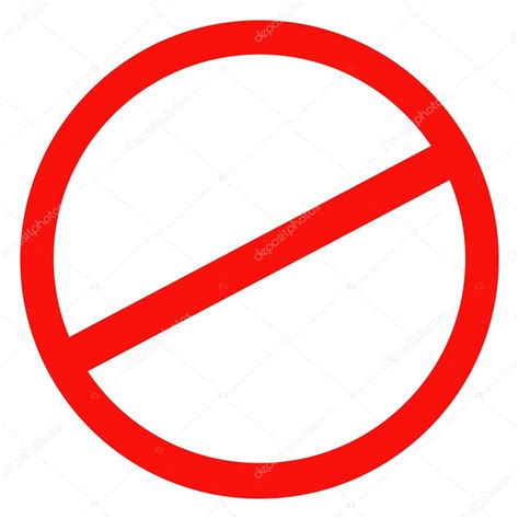 Sign Ban Prohibition No Sign No Symbol Not Allowed Isolated On