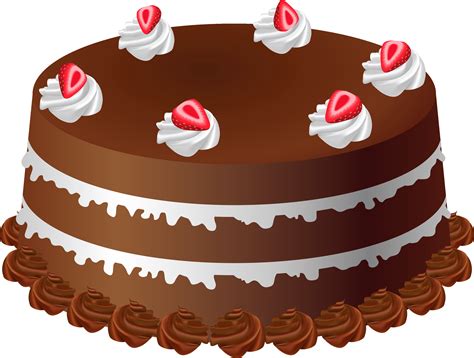 Birthday Cake Chocolate Cake Clip Art Chocolate Cake Png Png Download