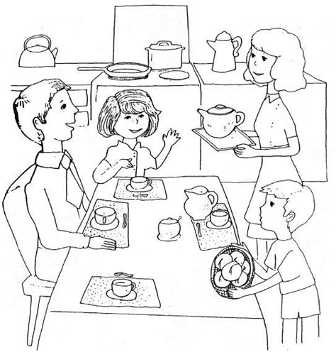 Un paseo en familia en el día de las familias. Dibujos del Día de la Familia para descargar, imprimir y ...