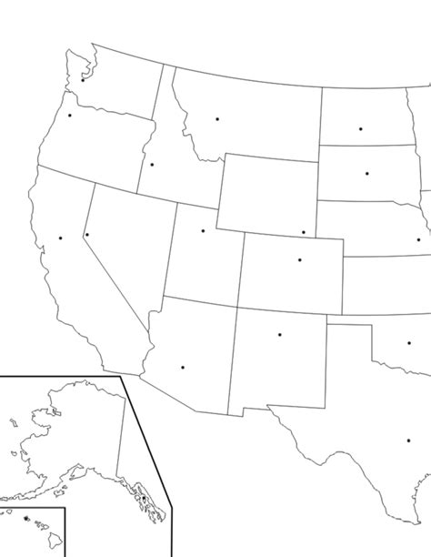 Western States Capitals Map Diagram Quizlet