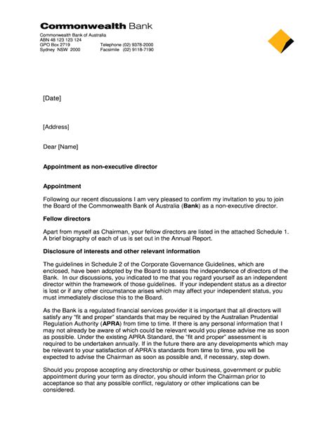 Application and indemnity for invoice financing. Fillable Online commbank com Form of letter of appointment - Commonwealth Bank - commbank com ...
