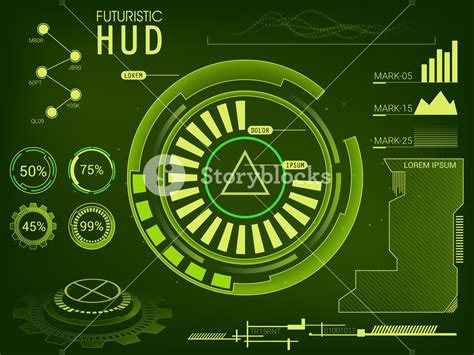 Futuristic User Interface Hud Ui Ux Design Big Set Of Infographic
