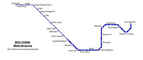 Схема метро Болоньи Metro Map Of Bologna