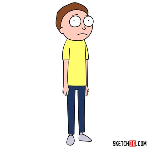 How to draw Morty Smith - Sketchok easy drawing guides