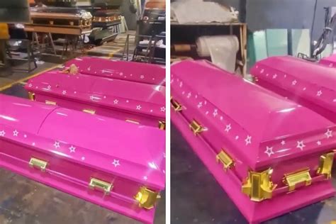 Barbie Themed Coffin Rest Like Barbie The Madness Relating To The
