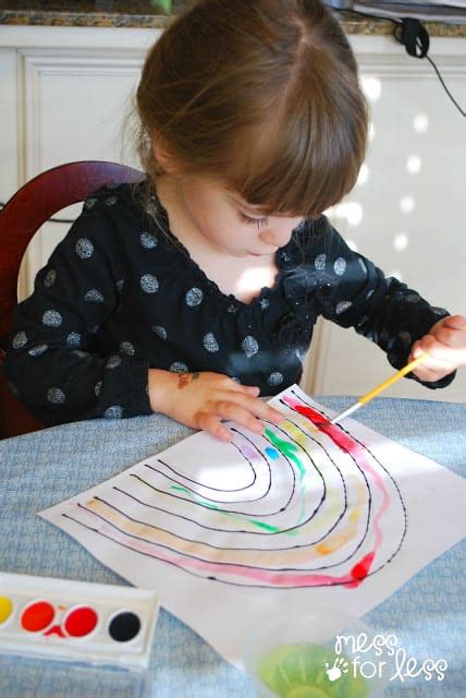 Black Glue And Salt Watercolor Rainbow Salt Painting For Preschool