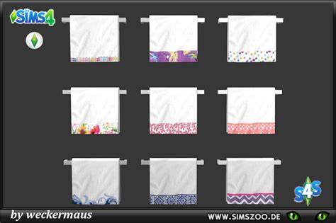 Spring Towels By Weckermaus At Blackys Sims Zoo Sims 4 Updates