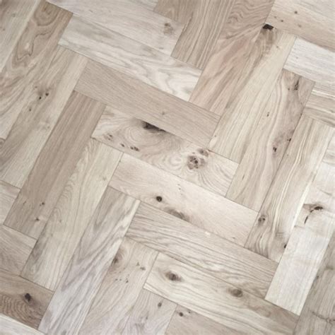 V4 Unfinished Engineered Oak Parquet Flooring Smooth Sanded Rustic